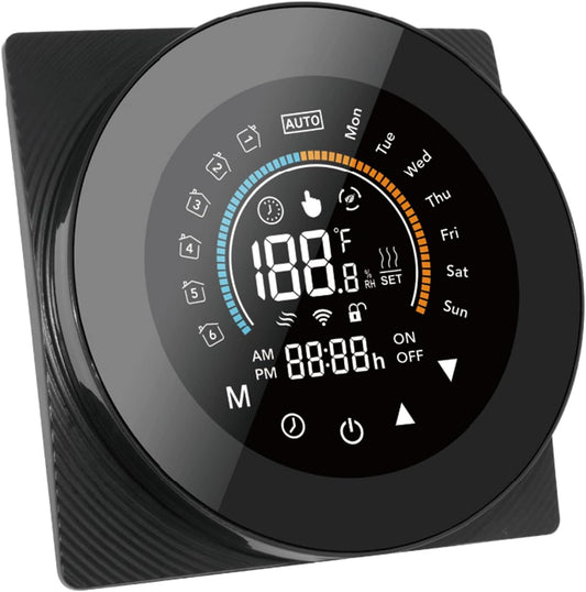 eWelink WiFi Smart Thermostat for Water/Gas Boiler Digital Temperature Controller Large LCD Display Touch Button Voice Control Compatible with Assistant & Amazon/Xiaodu/Tencent